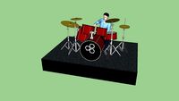 bateria con tarima