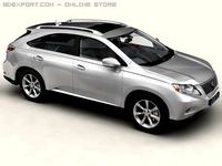 Lexus RX 2010 low res interior 3D Model