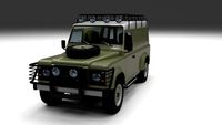 Land Rover Defender 110 Hard Top w interior 3D Model