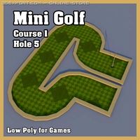 Low Poly Mini Golf Hole C1H5 3D Model