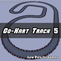 Low Polygon Go Kart Track 5 3D Model