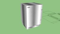SUBZERO NEVERA UW 24, ACERO INOXIDABLE