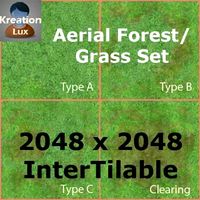 Set of 4 Intertileable Aerial Forests 3D Model