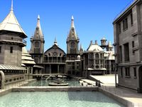 Church Scene 3D Model