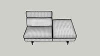 LeoLux Horatio Divan 1 seat open