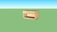 CB2 GELA BLEACHED RATTAN WIDE NIGHTSTAND