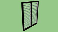 JALOUSIE WINDOW WITH WOOD JAMB