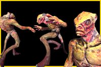 Ugly Humanoid Creature With Tail