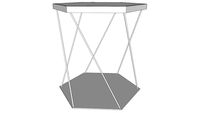 sidetable messing marble hexagon