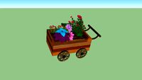 carriole fleurie - flowered wagon