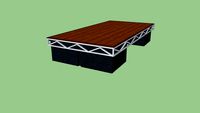 4' x 8' STARR Floating Truss Dock Section.skp Cedar Breeze decking