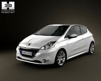 Peugeot 208 3door 2013 3D Model