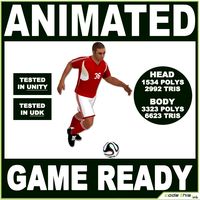 White Soccer Player 9615 tris 3D Model
