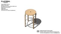 PLAFORMA BC2 ALL WOOD (Low 62) Bar Chair