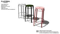 PLAFORMA BC2 ALL WOOD COMBO (High 78) Bar Chair
