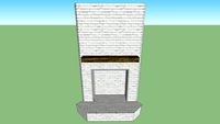 Frederic Fireplace White Brick