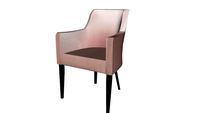 83578 Chair with Armrest Mode Velvet Mauve/Black