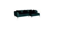 83566 Corner Sofa Gianna Velvet Grey Right