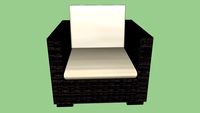 fauteuil resine carre