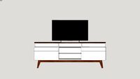 Rack Classic II 2 GV Off White com Freijó Touch 180 cm MOBLY