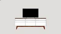 Rack Classic II 3 GV Off White com Freijó Touch 180 MOBLY