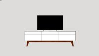 Rack Classic I 3 GV Off White com Freijó Touch 180 cm MOBLY