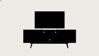 Rack Retrô Rostock Preto 160 cm MOBLY