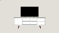 Rack Retrô Rostock Branco 160 cm MOBLY