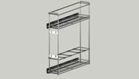 SOFT-CLOSING BOTTLES RACK S-2211/МЕХ. ЗА БУТИЛКИ С ПЛАВНО ПРИБИРАНЕ S-2211 на 150