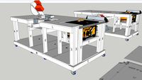 Garage outfeed-workbench