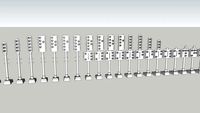 H0 SBB Signale runde Pfosten Scale 1:87