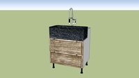 Caisson bas L80 H60 P59 façade persienne