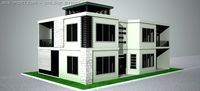 Contemporary Forest Inspired House 3D Model