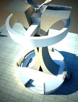 Decorative Modern monument 3D Model