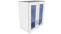 Corp suspendat cu 2 usi de sticla 600x720x350