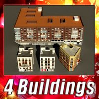 3D Models Building Collection 57  60 3D Model