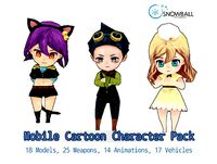 Mobile Toon Character Pack – Low Poly