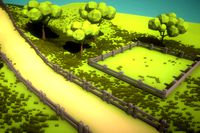 Low Poly Modular Fences