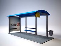 Bus stop 3D Model