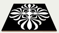 CALU MAR ARABESCO PRETO 20X20CM