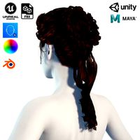 Realistic Female hair colorable