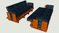 cacanapé 3/4 places couvertible lit 90x180