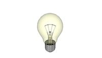 Lampadina incandescente con filamenti
