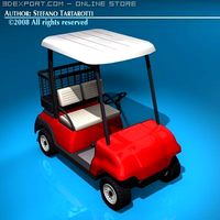 Golf cart 2 seats 3D Model
