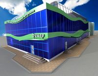Trade center facade reconstruction 3D Model