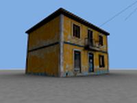 Old yellow house 3D Model