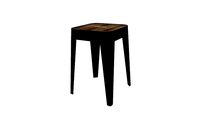 MANUFACTURE - Tabouret en manguier et métal