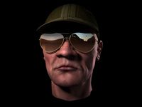 Head with cap and sunglass 3D Model