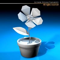 Paper flower 3D Model