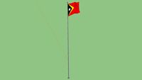 timor leste, flag, lp25